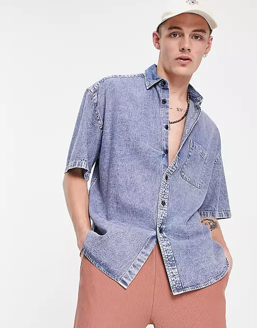Oversized Short Sleeve Shirt  1