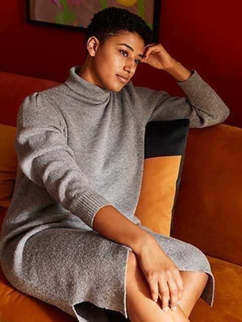 ANYDAY Funnel Neck Knit Jumper Dress 2