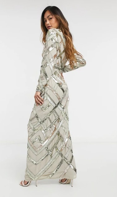 Lattice Embellished Maxi Dress 2