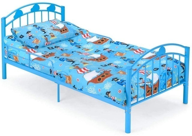 Blue Toddler Metal Bed Frame 2