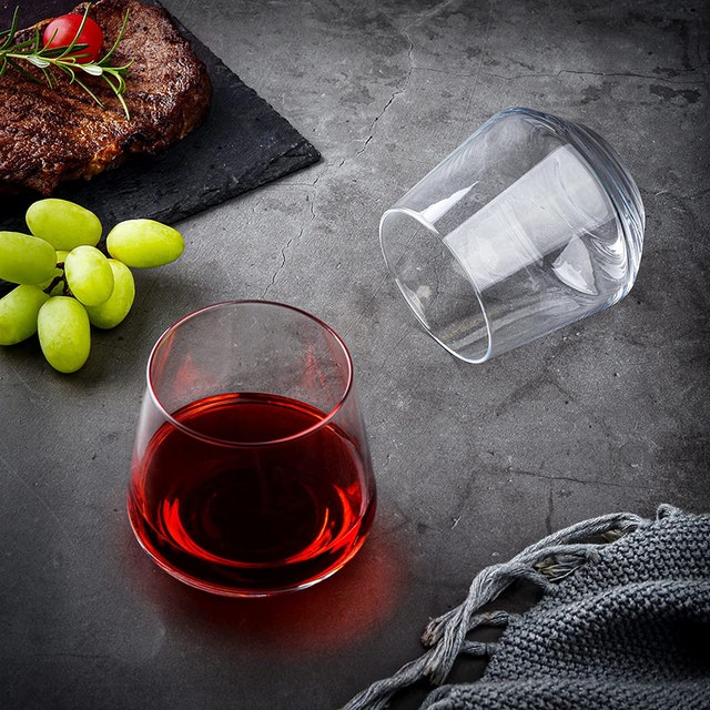 Stemless Wine Glass Set 2