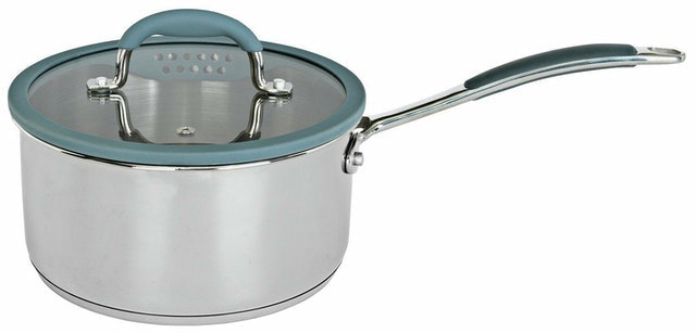 5-Piece Stainless Steel With Silicone Rim Pan Set 3