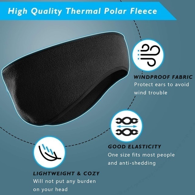 Fleece Warmer and Ear Muffs Headband 2