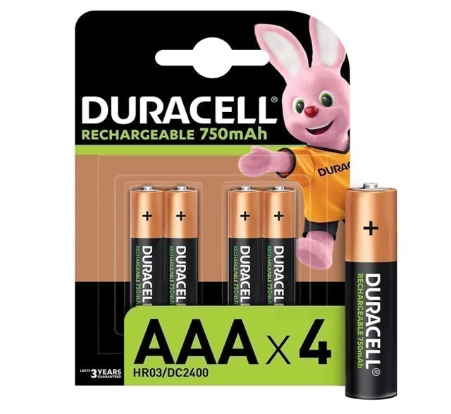 Rechargeable Plus AAA 750 mAh Batteries 1