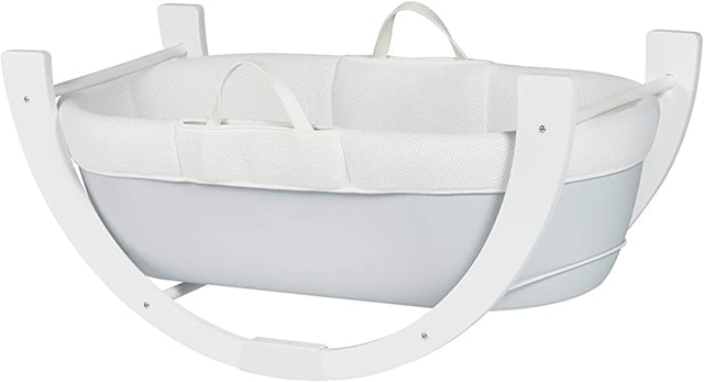 Dreami Moses Basket and Curve Rocking Stand - Pebble Grey 2