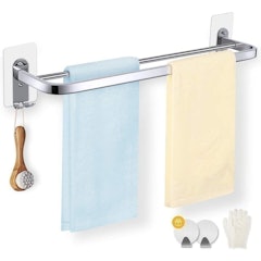 Double Towel Rail With Hooks