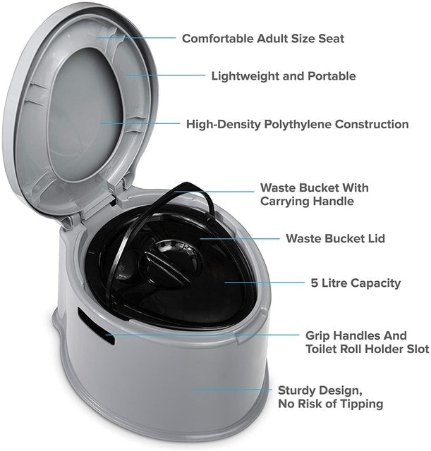 Lightweight and Portable Camping Toilet 5