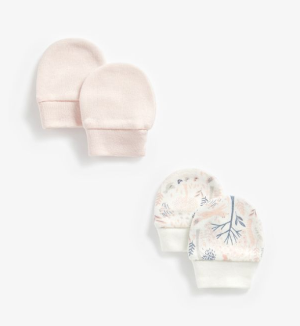 Newborn 2-Pack Scratch Mitts 1