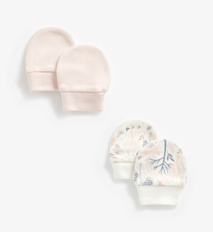 Newborn 2-Pack Scratch Mitts 1