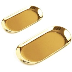 Gold Oval Dish 2 Piece Set