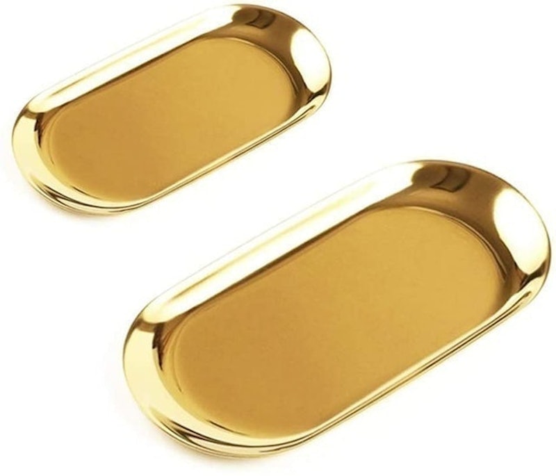 Gold Oval Dish 2 Piece Set 1