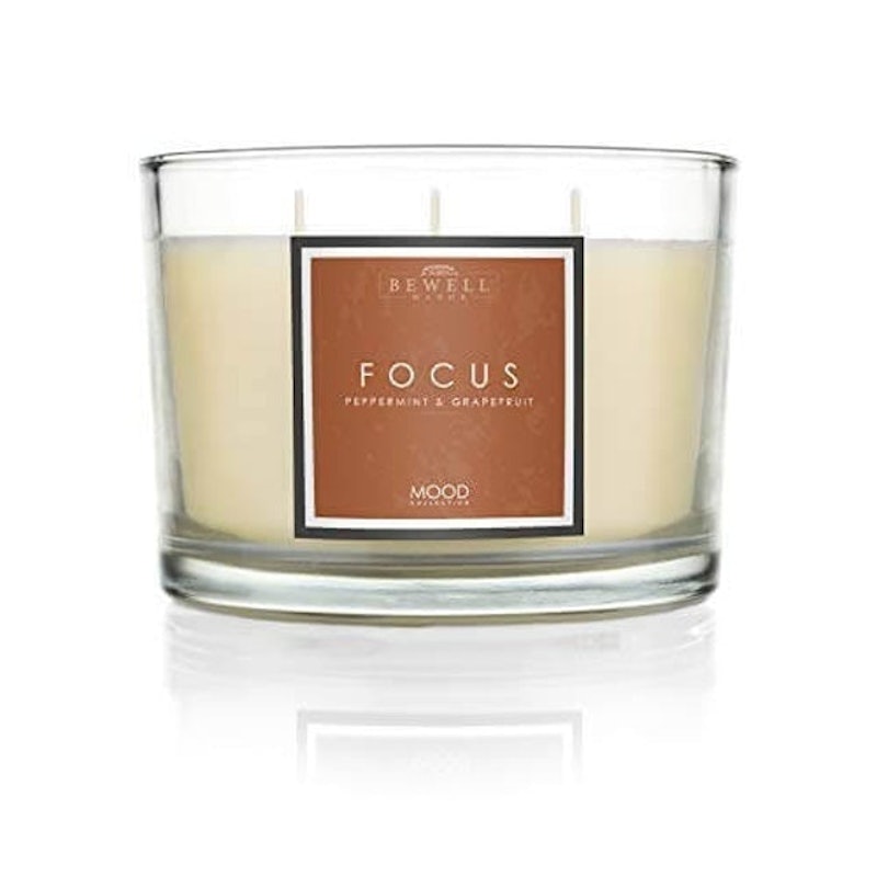 6. Bewell-Manor Beeswax Triple Wick Candle – Focus 1