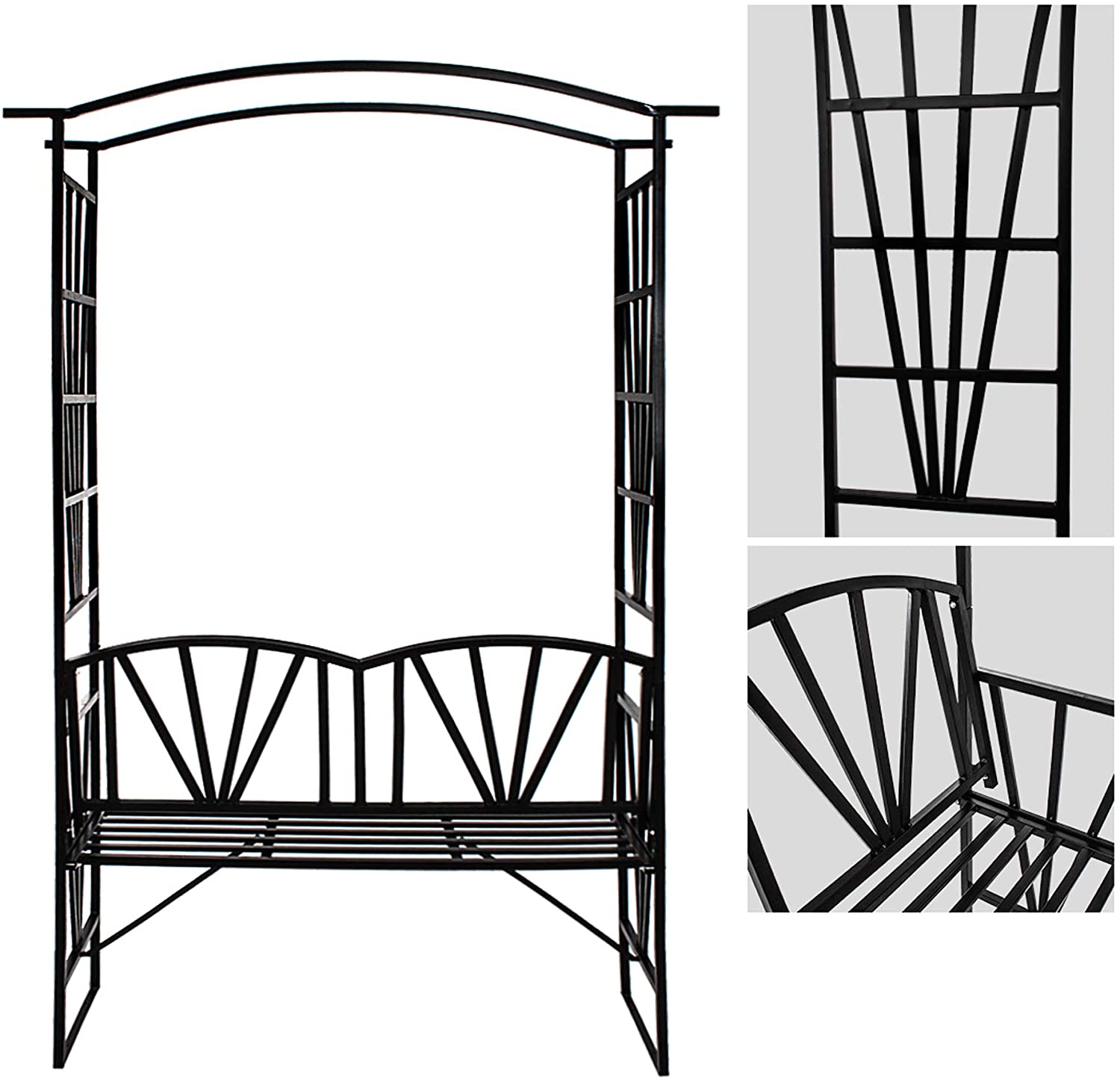 Garden Arch With Bench 2