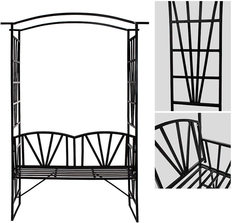 Garden Arch With Bench 2