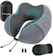FYLINA Memory Foam Travel Pillow With Carry Case, Eye Mask and Ear Plugs 1