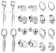 AllerPierce Stainless Steel Hoop Stud Earrings 1