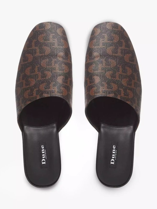 Wolseys Premium Leather Logo Mule Slippers 1