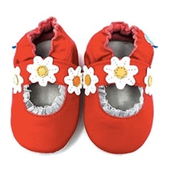 Soft Leather Baby Shoes - Ruby Red Sandal