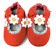 MiniFeet Soft Leather Baby Shoes - Ruby Red Sandal 1