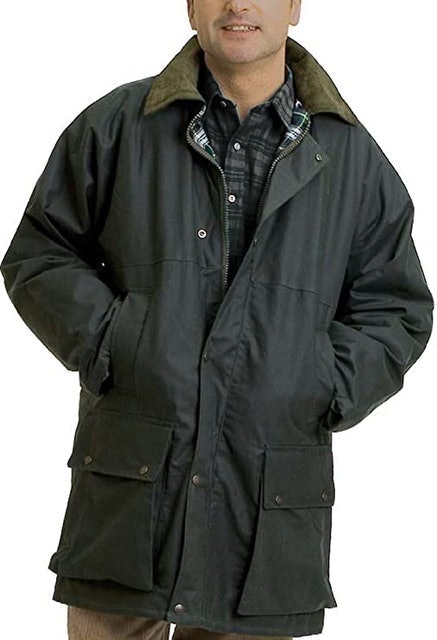 British Quilted Wax Rain Jacket 1