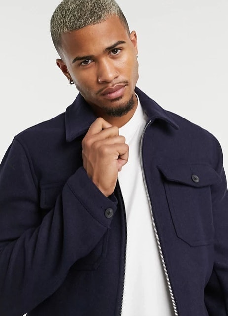 Wool Mix Harrington Shacket 3