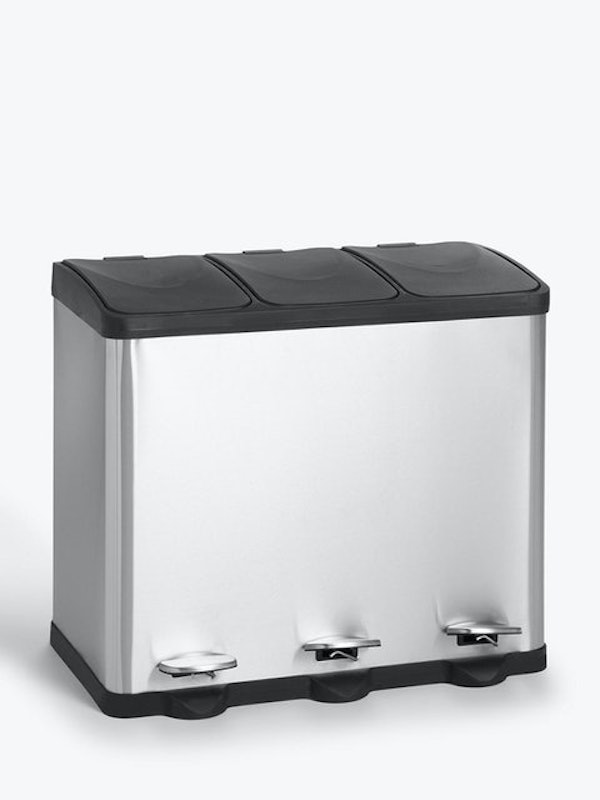 3 Section Recycling Pedal Bin 1