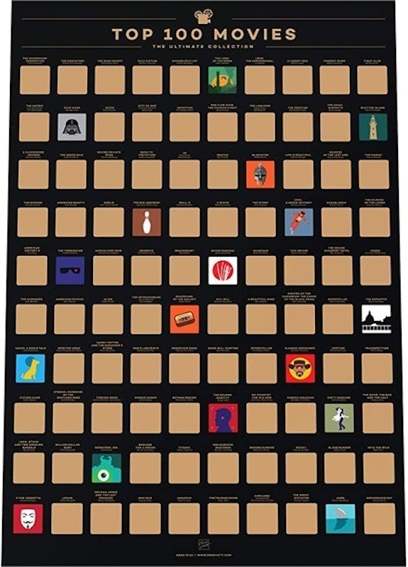 100 Movie Scratch Off Poster 1