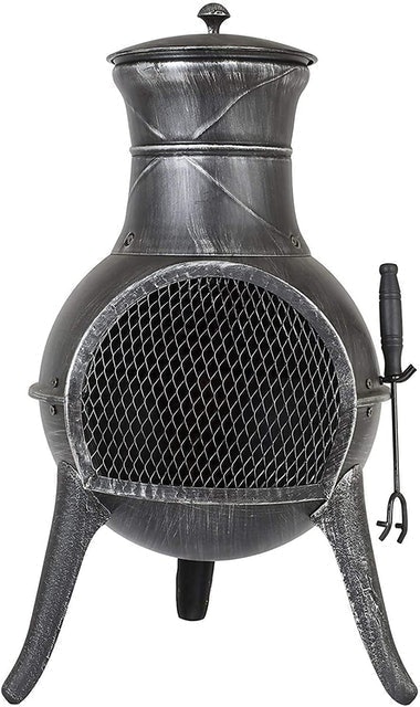 Steel Squat Black Chimenea 1