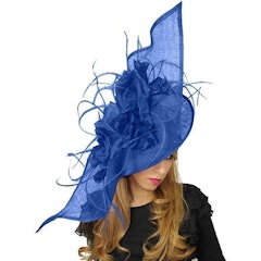 Elisaveta Sinamay Silk and Feather Ascot Fascinator Hat