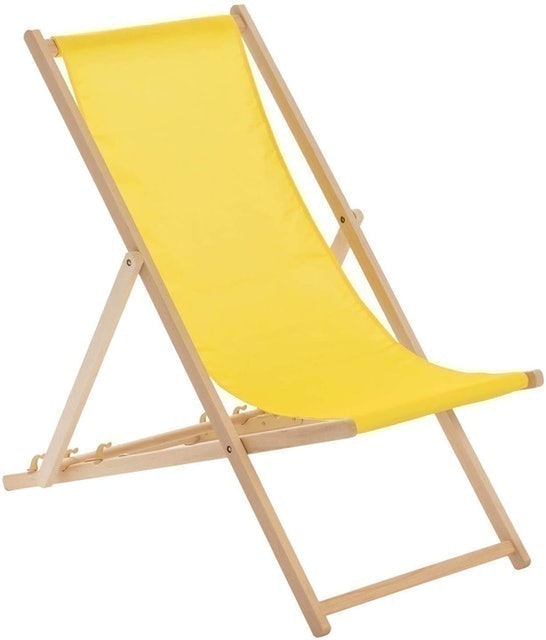 Traditional Folding Wooden Beach Deck Chair 1