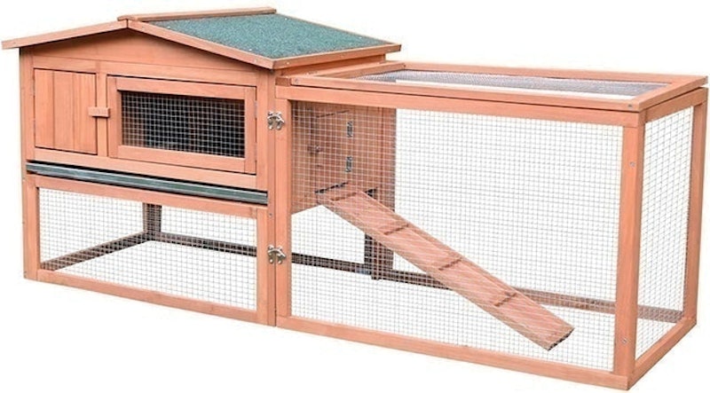 2 Floor Wooden Rabbit Hutch 1