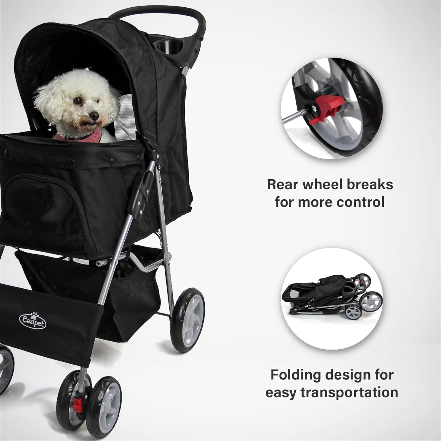 Pet Travel Dog Stroller Pushchair 6