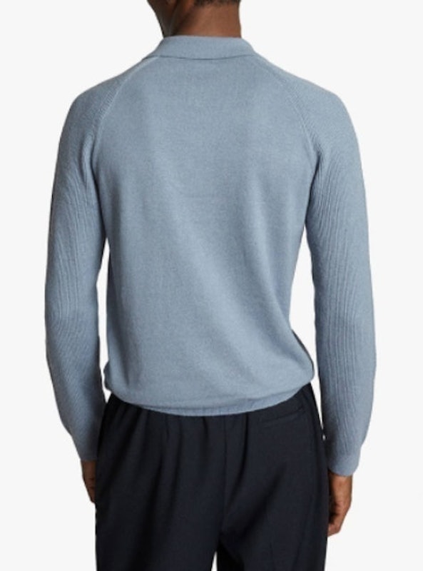 Aston Zip Neck Ribbed Knit Polo Shirt 2