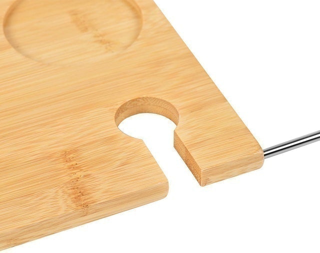 Stainless Steel and Bamboo Bathtub Caddy  7