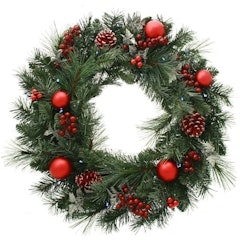 Pre-Lit Decorated Wreath