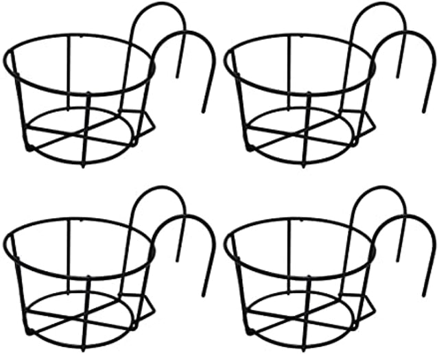 Round Hanging Railing Planters 1
