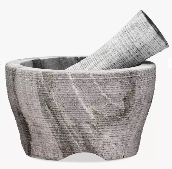 Grey Marble Pestle and Mortar 1