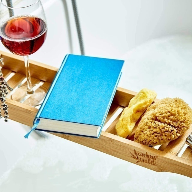 100% Natural Bamboo Bath Caddy 5