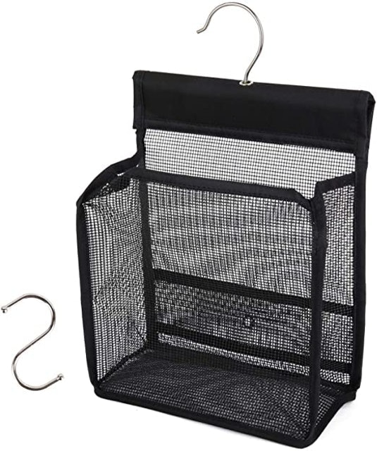 Hanging Mesh Shower Caddy With Hooks 1