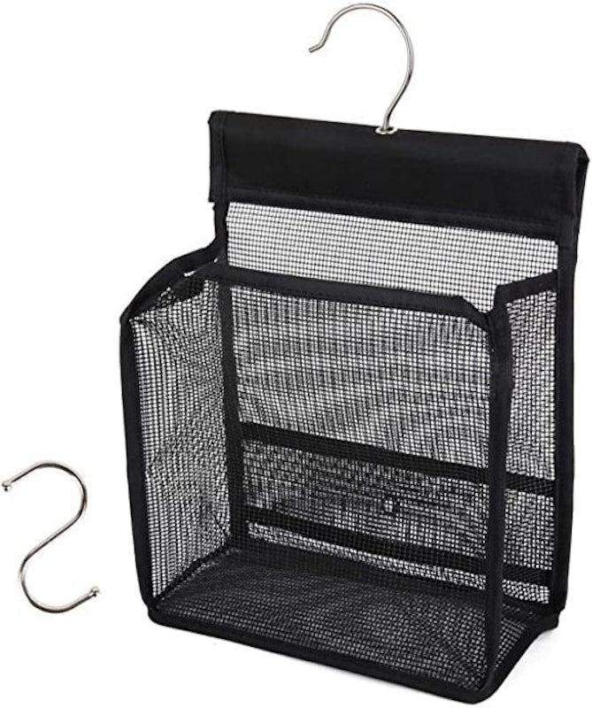 Hanging Mesh Shower Caddy With Hooks 1