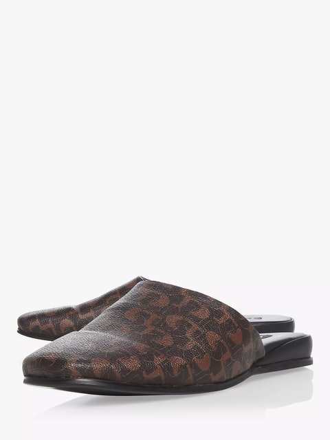 Wolseys Premium Leather Logo Mule Slippers 3