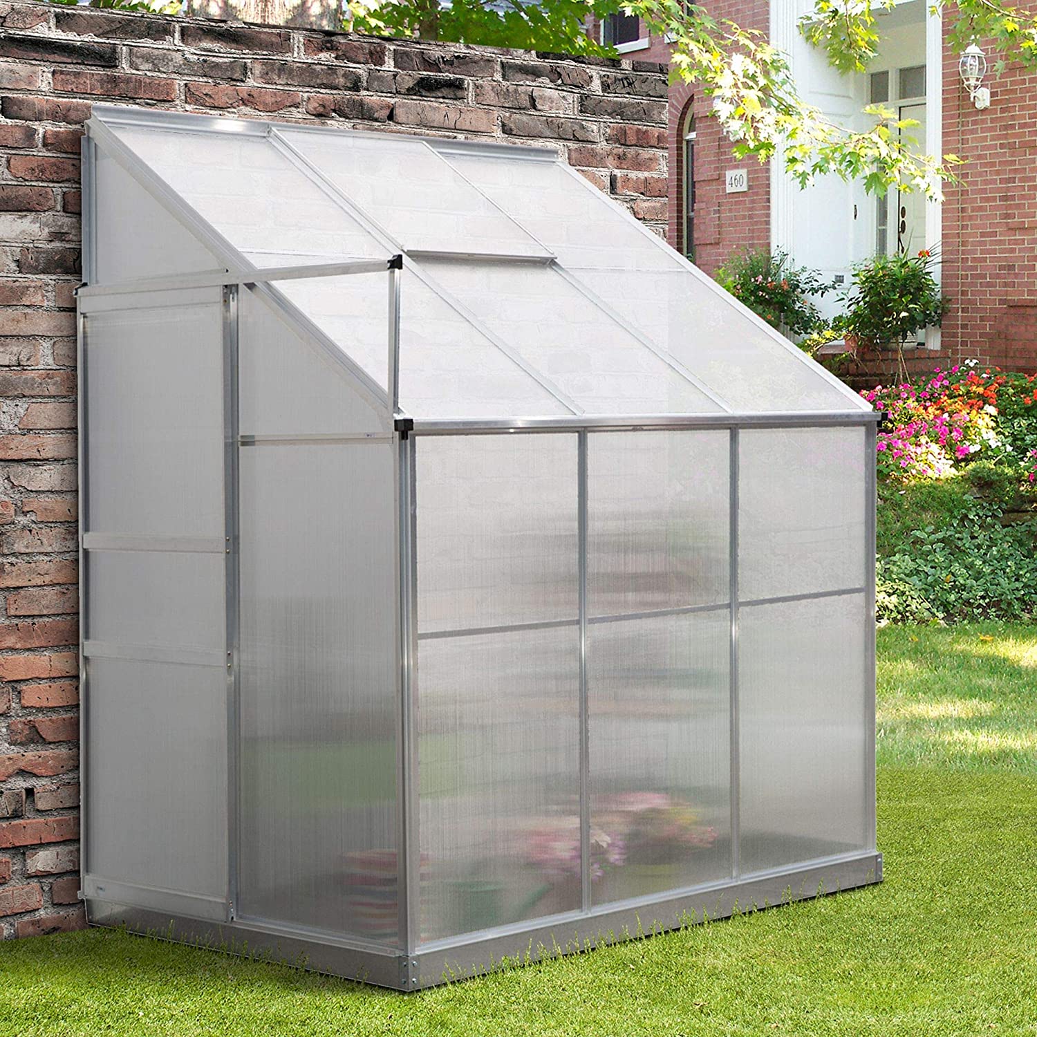 Walk-In 6 x 4 ft Lean-to Greenhouse 2