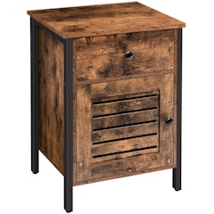Bedside Table With Louver Door