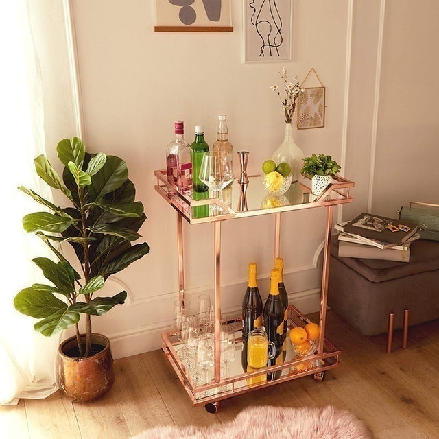 Rose Gold Bar Trolley 2