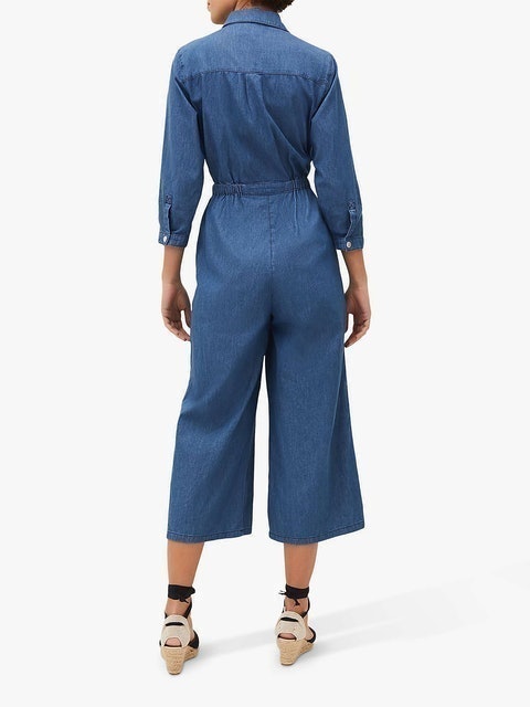Jarah Denim Long Sleeve Button Jumpsuit 2