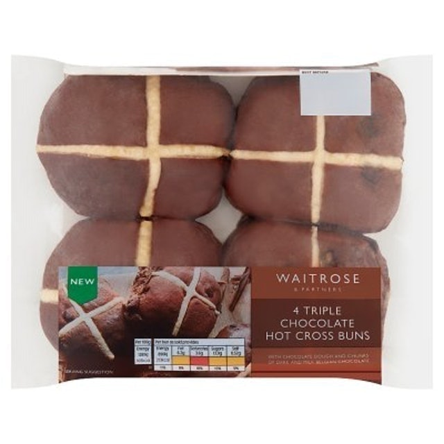 Triple Chocolate Hot Cross Buns 1