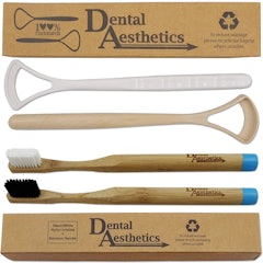 Cornstarch Tongue Scrapers and Toothbrush Set