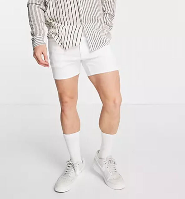 White Denim Shorts 1