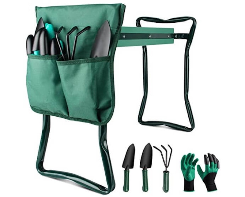 Garden Kneeler And Seat with 3 Tools and Tool Pouch 1