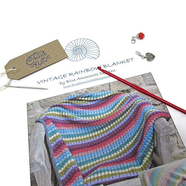 Vintage Rainbow Blanket Crochet Kit 1